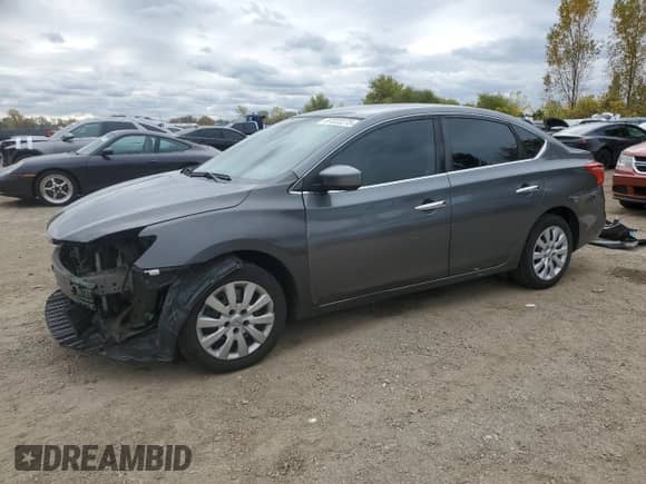2017 Nissan Sentra SV with VIN 3N1AB7AP9HL689010, listed as a Copart auction lot 87222275 with 154,224 mi miles and Salvage title. Bid and sale history available at DreamBid. Image 1.