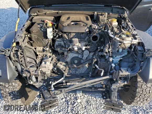 2021 Jeep Wrangler Unlimited Willys with VIN 1C4HJXDN9MW592774, listed as a Copart auction lot 80553705 with 110,973 mi miles and Salvage title. Bid and sale history available at DreamBid. Image 12.