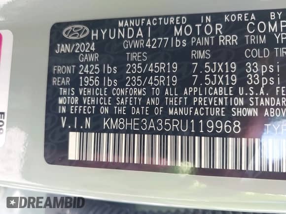 2024 Hyundai Kona Limited с VIN KM8HE3A35RU119968, выставлен на аукционе IAAI как лот 42694398 с пробегом 9 924 миль миль и . История ставок и продаж доступна на DreamBid. Изображение 9.