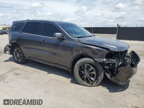 2019 Dodge Durango GT z VIN 1C4RDJDG1KC664186, wystawiony jako Copart lot #58569655 z przebiegiem 102 763 mil mil oraz Nie do naprawy • Non repairable. Historia ofert i sprzedaży dostępna na DreamBid. Obrazek 4.
