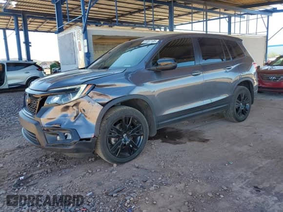 2021 Honda Passport Sport with VIN 5FNYF8H24MB016666, listed as a Copart auction lot 81897105 with 51,957 mi miles and Salvage title. Bid and sale history available at DreamBid. Image 1.