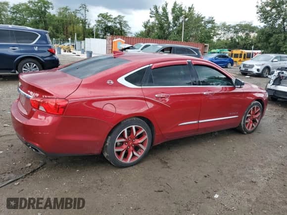 2015 Chevrolet Impala LTZ with VIN 2G1165S34F9152636, listed as a Copart auction lot 80063245 with 127,379 mi miles and Salvage title. Bid and sale history available at DreamBid. Image 3.