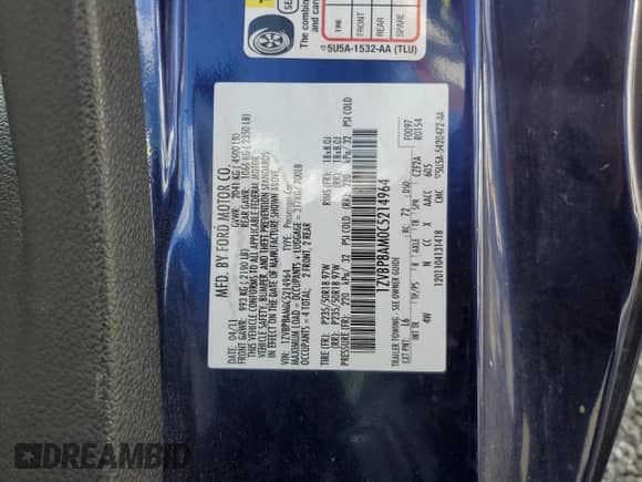 2012 Ford Mustang Premium with VIN 1ZVBP8AM0C5214964, listed as a Copart auction lot 85332915 with 179,639 mi miles and Salvage title. Bid and sale history available at DreamBid. Image 12.