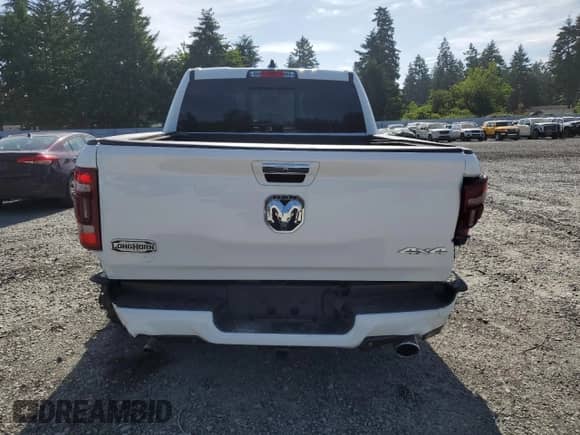 2022 Ram 1500 Longhorn with VIN 1C6SRFKT0NN203917, listed as a Copart auction lot 60138955 with 39,704 mi miles and Salvage title. Bid and sale history available at DreamBid. Image 6.
