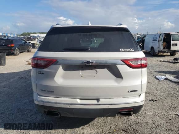 2018 Chevrolet Traverse Premier with VIN 1GNERKKW6JJ156068, listed as a Copart auction lot 81706905 with 148,091 mi miles and Salvage title. Bid and sale history available at DreamBid. Image 6.
