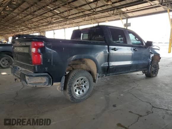 2022 Chevrolet Silverado 1500 LT Trail Boss with VIN 1GCPYFEL7NZ150106, listed as a Copart auction lot 70576705 with 63,553 mi miles and Salvage title. Bid and sale history available at DreamBid. Image 3.
