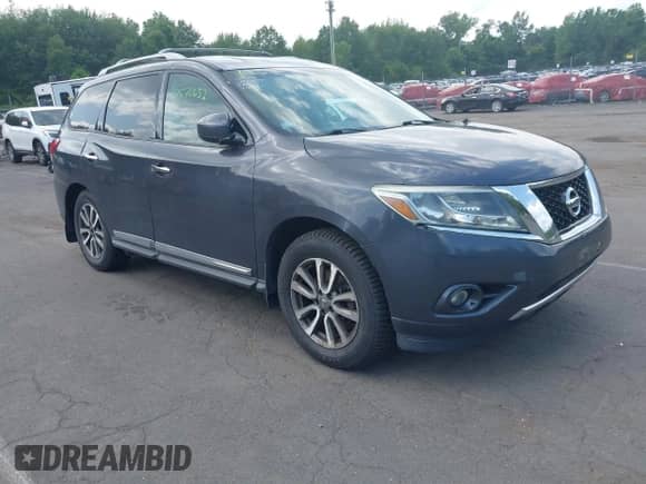 2013 Nissan Pathfinder SV z VIN 5N1AR2MMXDC641515, wystawiony jako IAAI lot #42570637 z przebiegiem 156 525 mil mil oraz . Historia ofert i sprzedaży dostępna na DreamBid. Obrazek 1.