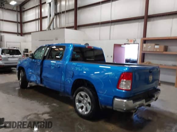 2021 Ram 1500 Big Horn with VIN 1C6SRFFT7MN694639, listed as a IAAI auction lot 43253486 with 77,360 mi miles and . Bid and sale history available at DreamBid. Image 3.