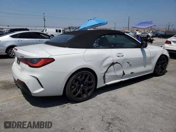 2025 BMW 4 Series 430i with VIN WBA33DB07SCS09145, listed as a Copart auction lot 63467015 with 11,112 mi miles and Salvage title. Bid and sale history available at DreamBid. Image 3.