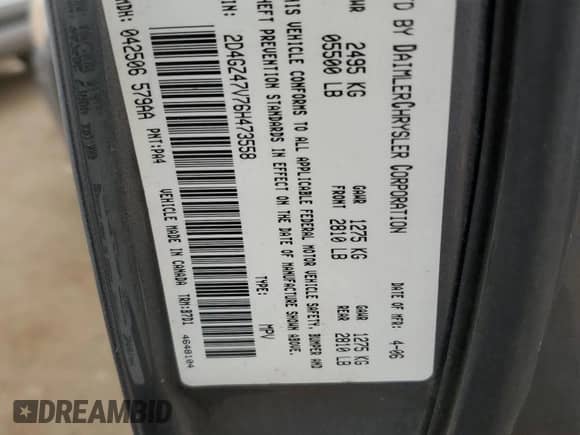 2006 Dodge Magnum SXT with VIN 2D4GZ47V76H473558, listed as a Copart auction lot 72087564 with 122,810 mi miles and Salvage title. Bid and sale history available at DreamBid. Image 12.