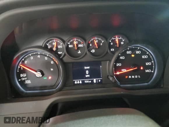 2024 Chevrolet Silverado 1500 Custom Trail Boss with VIN 3GCUDCED9RG368978, listed as a Copart auction lot 64650495 with 7,518 mi miles and Salvage title. Bid and sale history available at DreamBid. Image 9.