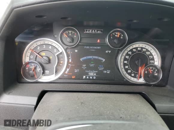 2017 Ram 1500 Laramie with VIN 1C6RR7NM0HS876320, listed as a Copart auction lot 52644015 with 72,460 mi miles and Salvage title. Bid and sale history available at DreamBid. Image 9.