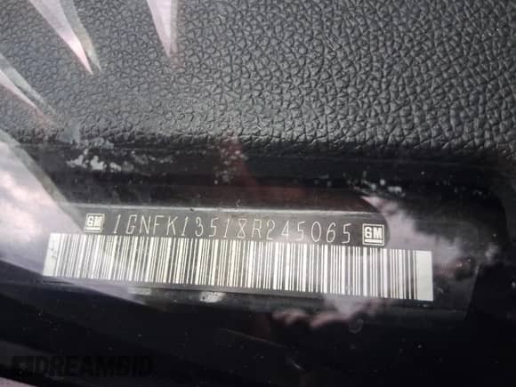 2008 Chevrolet Tahoe z VIN 1GNFK13518R245065, wystawiony jako Copart lot #59405055 z przebiegiem 117 196 mil mil oraz Czysty tytuł • Clean title. Historia ofert i sprzedaży dostępna na DreamBid. Obrazek 10.