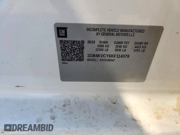 2019 Chevrolet Silverado 3500 с VIN 1GB4KVCY6KF114079, выставлен на аукционе Copart как лот 69431665 с пробегом 115 432 миль миль и Списание • Salvage title. История ставок и продаж доступна на DreamBid. Изображение 12.