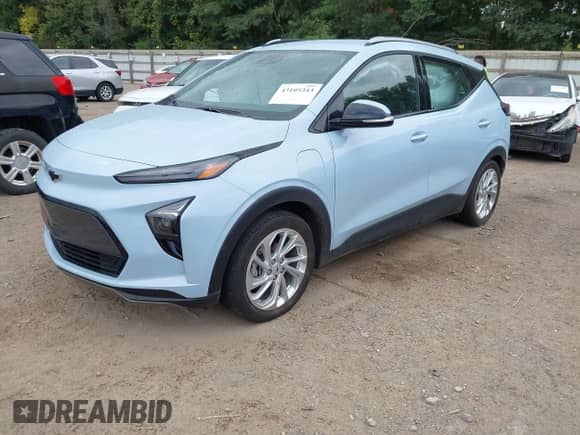 2023 Chevrolet Bolt EUV LT with VIN 1G1FY6S03P4165734, listed as a IAAI auction lot 43105343 with 11,625 mi miles and . Bid and sale history available at DreamBid. Image 2.