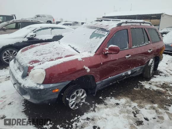 2002 Hyundai Santa Fe GLS z VIN KM8SC73D82U229282, wystawiony jako Copart lot #82037604 z przebiegiem Nie podano mil oraz Szkoda całkowita • Salvage title. Historia ofert i sprzedaży dostępna na DreamBid. Obrazek 1.
