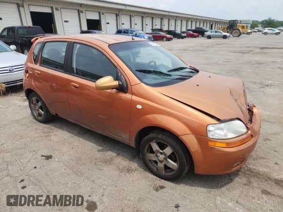 2006 Chevrolet Aveo LT with VIN KL1TG66616B556264, listed as a Copart auction lot 60528345 with 318,128 mi miles and Salvage title. Bid and sale history available at DreamBid. Image 4.