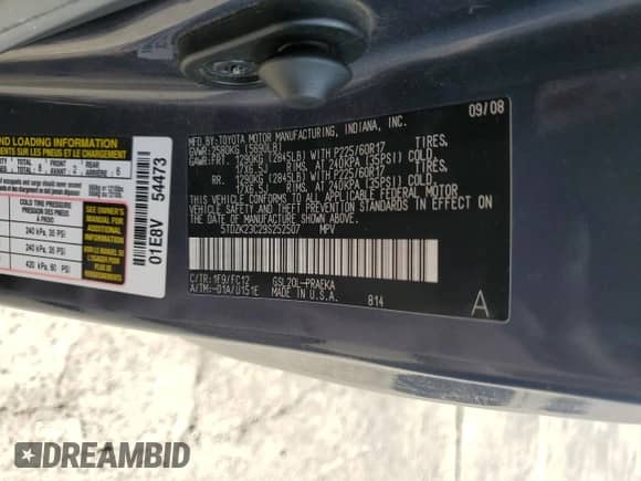 2009 Toyota Sienna CE с VIN 5TDZK23C29S252507, выставлен на аукционе Copart как лот 90333045 с пробегом 194 198 миль миль и Чистый • Clean title. История ставок и продаж доступна на DreamBid. Изображение 13.