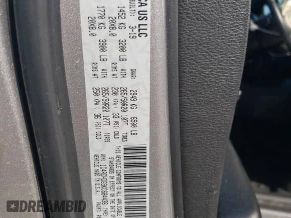 2019 Dodge Durango GT Plus with VIN 1C4RDHDG9KC684436, listed as a Copart auction lot 52527245 with 134,382 mi miles and Salvage title. Bid and sale history available at DreamBid. Image 14.