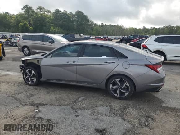 2023 Hyundai Elantra Limited with VIN KMHLN4AJ9PU050746, listed as a Copart auction lot 60459455 with 44,566 mi miles and Salvage title. Bid and sale history available at DreamBid. Image 2.