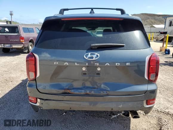 2022 Hyundai Palisade Calligraphy with VIN KM8R74HE8NU457046, listed as a Copart auction lot 46482864 with 23,369 mi miles and . Bid and sale history available at DreamBid. Image 6.