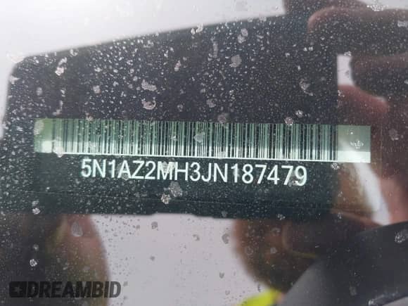 2018 Nissan Murano SV z VIN 5N1AZ2MH3JN187479, wystawiony jako IAAI lot #42379208 z przebiegiem 44 538 mil mil oraz . Historia ofert i sprzedaży dostępna na DreamBid. Obrazek 9.