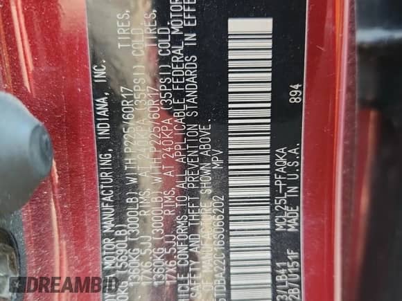 2006 Toyota Sienna XLE z VIN 5TDBA22C16S066202, wystawiony jako Copart lot #69227305 z przebiegiem 201 766 mil mil oraz Nie do naprawy • Non repairable. Historia ofert i sprzedaży dostępna na DreamBid. Obrazek 13.