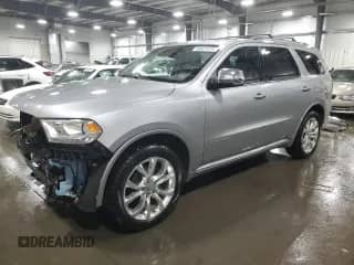 2016 Dodge Durango Citadel Anodized Platinum with VIN 1C4SDJETXGC466369, listed as a Copart auction lot 58621274 with 132,975 mi miles and Salvage title. Bid and sale history available at DreamBid. Image 1.