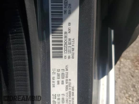 2012 Dodge Avenger SXT с VIN 1C3CDZCB4CN190190, выставлен на аукционе Copart как лот 70834014 с пробегом 142 601 миль миль и Списание • Salvage title. История ставок и продаж доступна на DreamBid. Изображение 12.