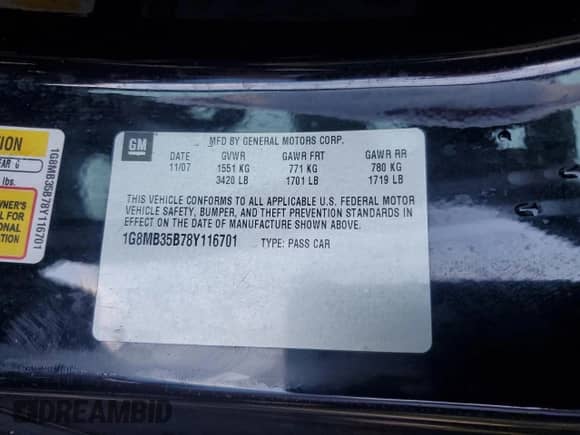 2008 Saturn Sky with VIN 1G8MB35B78Y116701, listed as a Copart auction lot 74505764 with Not provided miles and Non repairable. Bid and sale history available at DreamBid. Image 13.