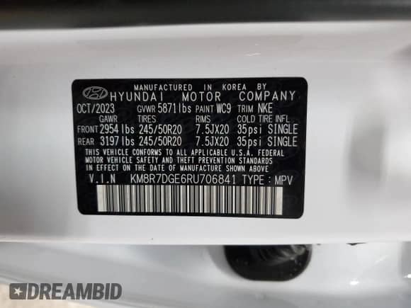2024 Hyundai Palisade Calligraphy с VIN KM8R7DGE6RU706841, выставлен на аукционе Copart как лот 65608265 с пробегом 19 435 миль миль и На запчасти • Non repairable. История ставок и продаж доступна на DreamBid. Изображение 14.