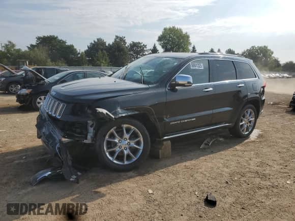2014 Jeep Grand Cherokee Summit with VIN 1C4RJFJG2EC213122, listed as a Copart auction lot 68841325 with 55,129 mi miles and Salvage title. Bid and sale history available at DreamBid. Image 1.