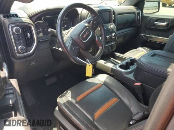 2021 GMC Sierra 1500 AT4 with VIN 1GTU9EET7MZ201306, listed as a Copart auction lot 60824955 with Not provided miles and Salvage title. Bid and sale history available at DreamBid. Image 8.