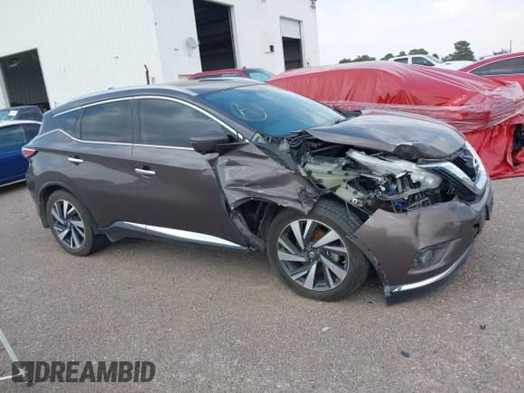 2018 Nissan Murano SV with VIN 5N1AZ2MH7JN155585, listed as a IAAI auction lot 42365733 with 96,096 mi miles and . Bid and sale history available at DreamBid. Image 13.