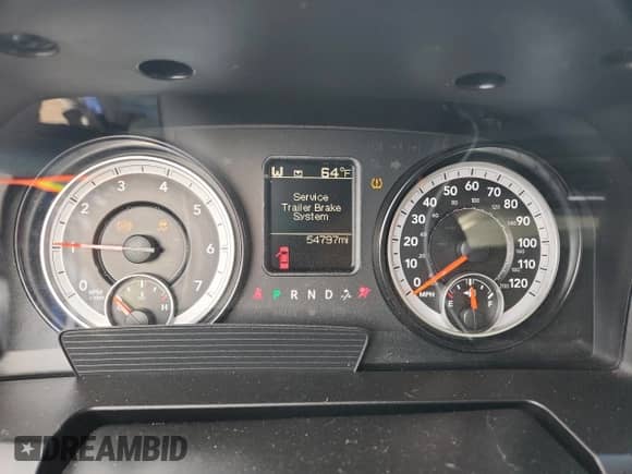 2015 Ram 1500 Express with VIN 3C6RR7KT0FG699509, listed as a Copart auction lot 81430545 with 54,797 mi miles and Salvage title. Bid and sale history available at DreamBid. Image 9.