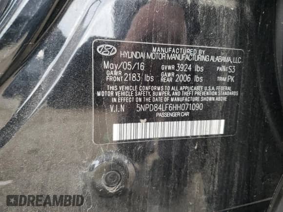 2017 Hyundai Elantra Value Edition z VIN 5NPD84LF6HH071090, wystawiony jako Copart lot #80624575 z przebiegiem 75 357 mil mil oraz Szkoda całkowita • Salvage title. Historia ofert i sprzedaży dostępna na DreamBid. Obrazek 12.