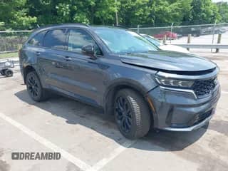 2021 Kia Sorento SX Prestige X-Line with VIN 5XYRKDLF5MG051969, listed as a IAAI auction lot 42490811 with 75,437 mi miles and . Bid and sale history available at DreamBid. Image 1.