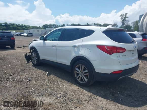 2014 Hyundai Santa Fe with VIN 5XYZWDLA1EG225384, listed as a IAAI auction lot 42518990 with 99,125 mi miles and . Bid and sale history available at DreamBid. Image 3.