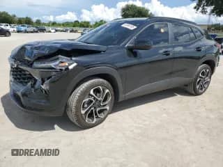 2025 Chevrolet Trax 2RS with VIN KL77LJEP6SC126671, listed as a Copart auction lot 83866185 with 10,384 mi miles and Salvage title. Bid and sale history available at DreamBid. Image 1.