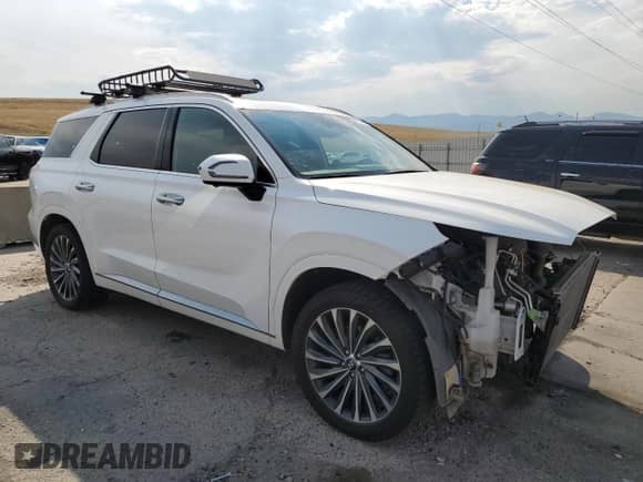 2024 Hyundai Palisade Calligraphy z VIN KM8R74GE6RU687420, wystawiony jako Copart lot #67291225 z przebiegiem 58 743 mil mil oraz Szkoda całkowita • Salvage title. Historia ofert i sprzedaży dostępna na DreamBid. Obrazek 4.