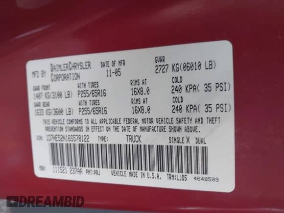 2006 Dodge Dakota with VIN 1D7HE52N16S578122, listed as a IAAI auction lot 42808192 with 177,464 mi miles and . Bid and sale history available at DreamBid. Image 9.