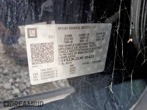 2018 Cadillac Escalade ESV Premium Luxury с VIN 1GYS3JKJ3JR185423, выставлен на аукционе Copart как лот 71369525 с пробегом 157 113 миль миль и Списание • Salvage title. История ставок и продаж доступна на DreamBid. Изображение 13.