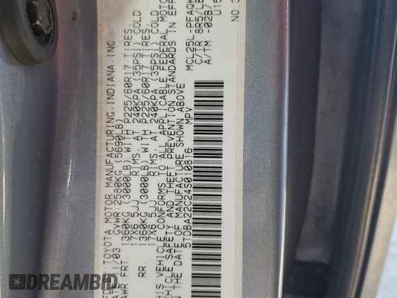 2004 Toyota Sienna XLE z VIN 5TDBA22C24S010816, wystawiony jako Copart lot #71118574 z przebiegiem 252 199 mil mil oraz Czysty tytuł • Clean title. Historia ofert i sprzedaży dostępna na DreamBid. Obrazek 13.