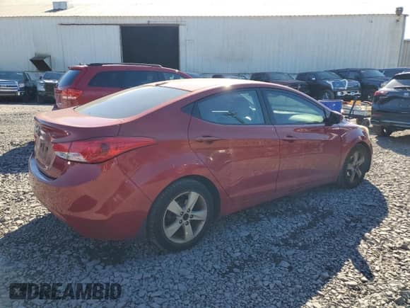2013 Hyundai Elantra GLS with VIN KMHDH4AE6DU575855, listed as a Copart auction lot 87485725 with 193,098 mi miles and Salvage title. Bid and sale history available at DreamBid. Image 3.
