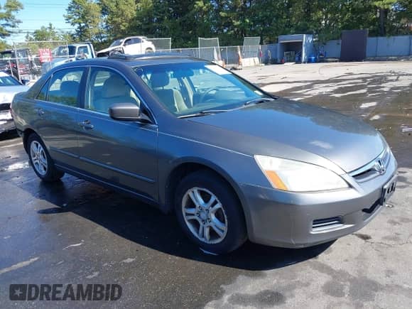 2006 Honda Accord EX with VIN 1HGCM56746A054571, listed as a IAAI auction lot 43269514 with 189,221 mi miles and . Bid and sale history available at DreamBid. Image 1.