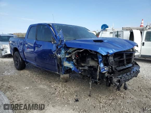 2018 Ram 1500 Sport with VIN 1C6RR7MT6JS151481, listed as a Copart auction lot 77598914 with Not provided miles and Salvage title. Bid and sale history available at DreamBid. Image 4.