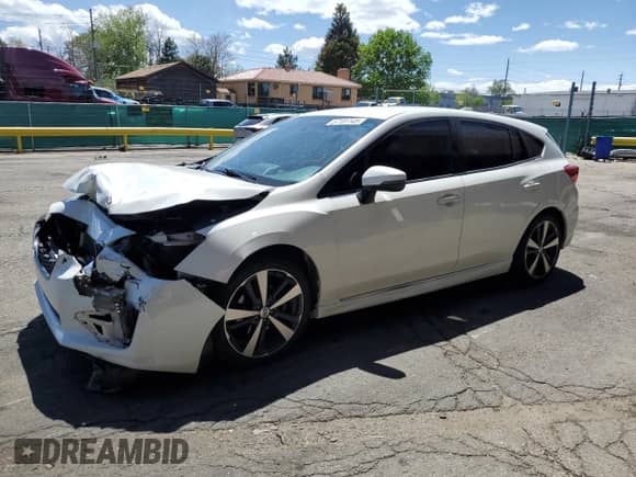 2017 Subaru Impreza Special Sports with VIN 4S3GTAK61H3738199, listed as a Copart auction lot 57181145 with 95,779 mi miles and Salvage title. Bid and sale history available at DreamBid. Image 1.
