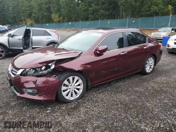 2013 Honda Accord EX-L z VIN 1HGCR2F88DA080452, wystawiony jako Copart lot #87435445 z przebiegiem 84 593 mil mil oraz Szkoda całkowita • Salvage title. Historia ofert i sprzedaży dostępna na DreamBid. Obrazek 1.