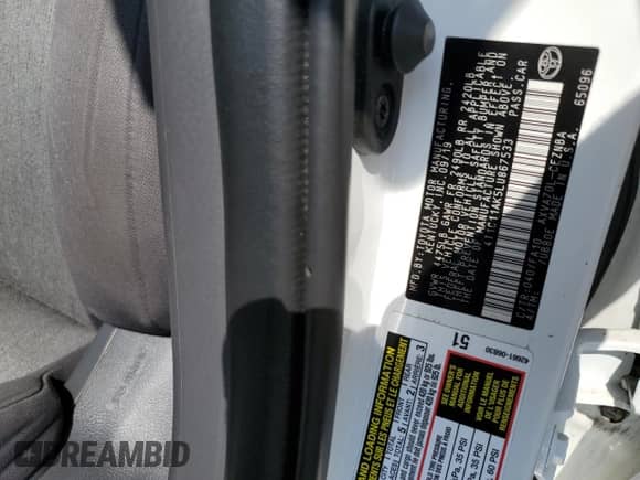 2020 Toyota Camry LE z VIN 4T1C11AK5LU867533, wystawiony jako Copart lot #80625765 z przebiegiem 71 675 mil mil oraz Szkoda całkowita • Salvage title. Historia ofert i sprzedaży dostępna na DreamBid. Obrazek 12.