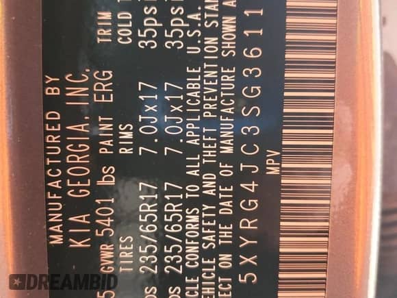 2025 Kia Sorento LX with VIN 5XYRG4JC3SG361187, listed as a Copart auction lot 82102545 with 5,393 mi miles and Salvage title. Bid and sale history available at DreamBid. Image 13.